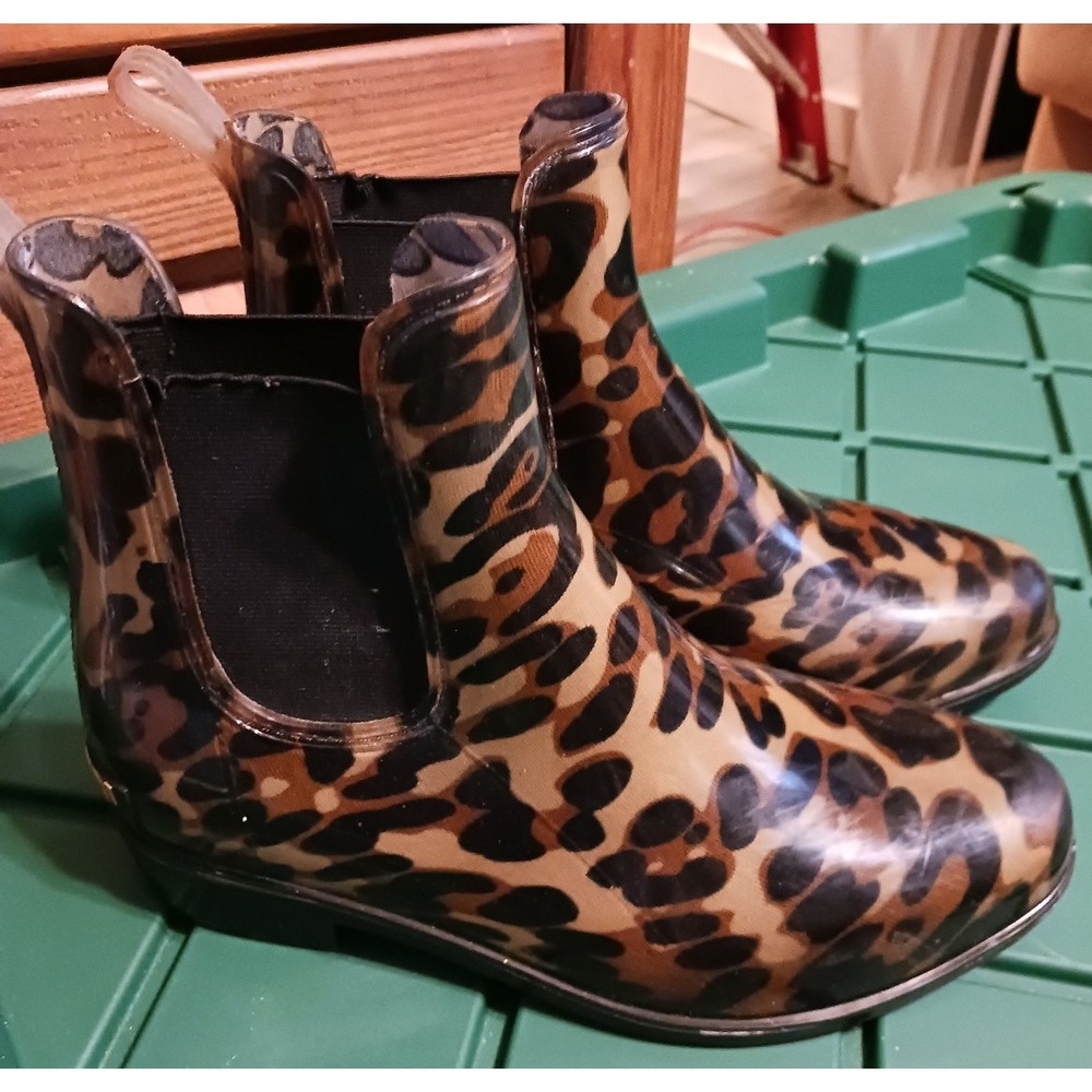 Lauren Ralph Lauren Womens Tally Bo Rai Leopard Rain Boots, Size 6